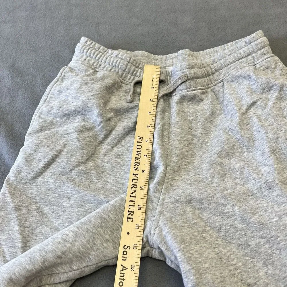 Gym Shark Gray Fleece Sweatpants Small Straight Leg Loose Fit